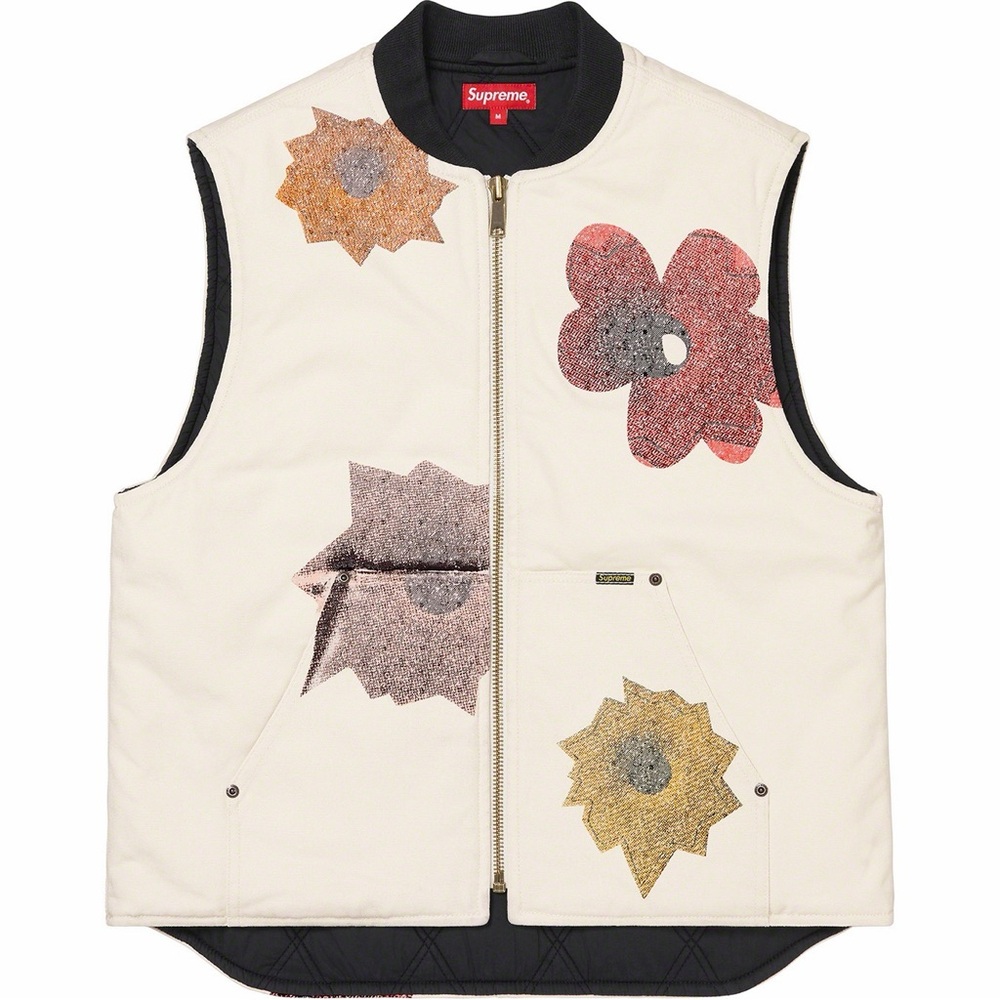 This Supreme x Nate Lowman Bullet Flower Work Vest